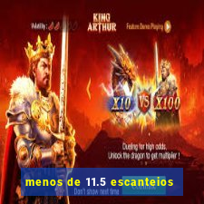 menos de 11.5 escanteios