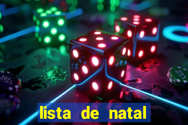 lista de natal para imprimir